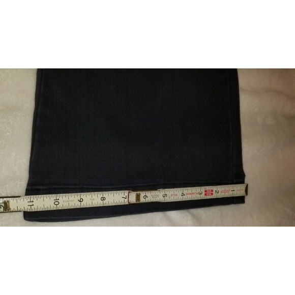 Ed Hardy Jeans Womens 32 Black Tiger Head‎ Embroidered Mid Slim Flare Y2K - Picture 10 of 16